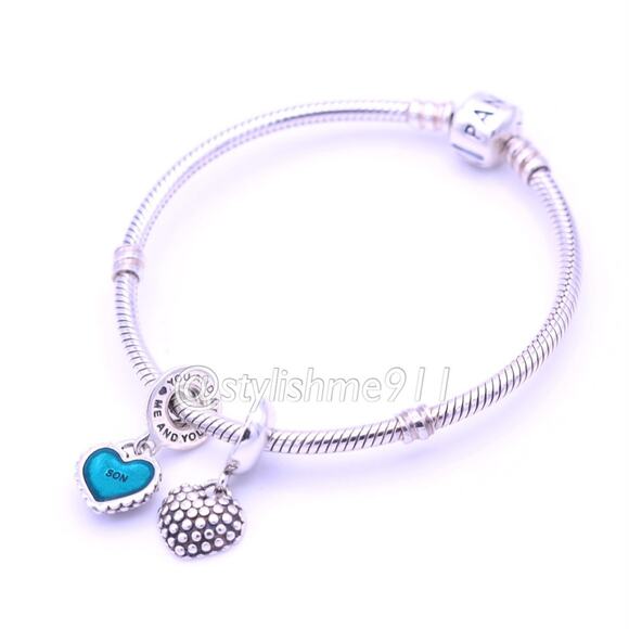 Authentic PANDORA Retired Piece of My Heart Mother / Son Charms - Picture 6 of 11